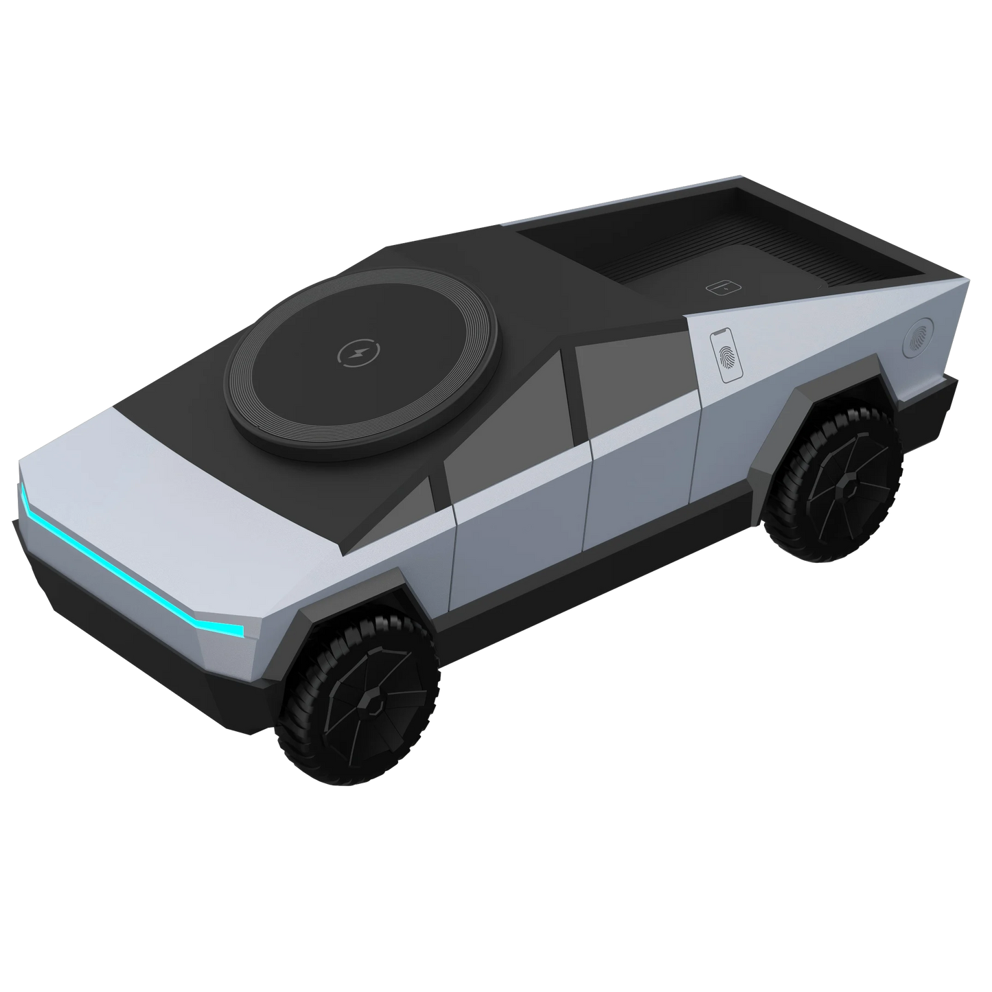 New Cybertruck Multifunctional 3-In-1 Wireless Charger Desktop Qi2 Charger for Iphone (15W),Iwatch (5W), Airpods (2.5W) Charging