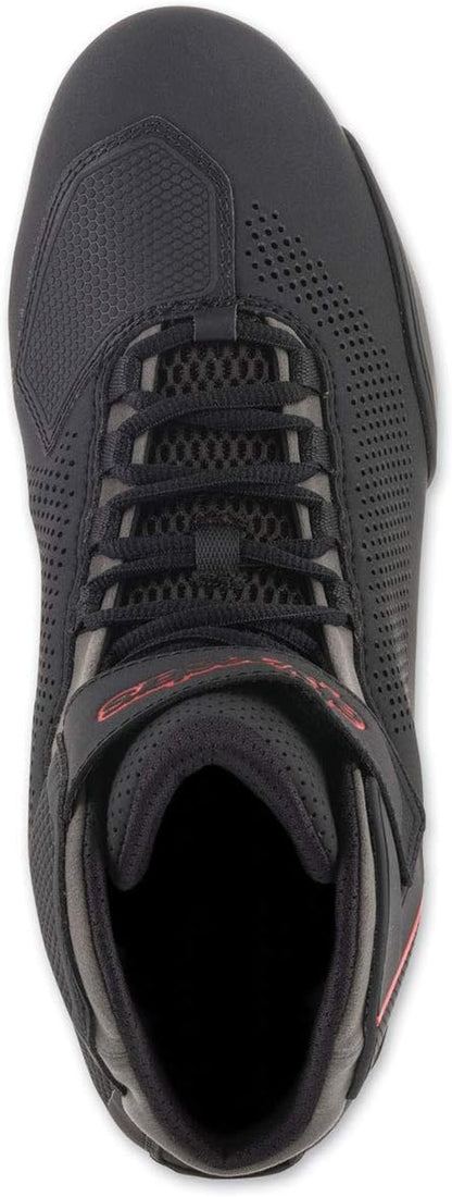 Men'S Sektor Vented Street Motorcycle Shoe, Black/Gray/Red, 10.5