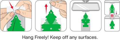 Air Fresheners Car Air Freshener. Hanging Tree Provides Long Lasting Scent for Auto or Home. Black Ice, 24 Air Fresheners