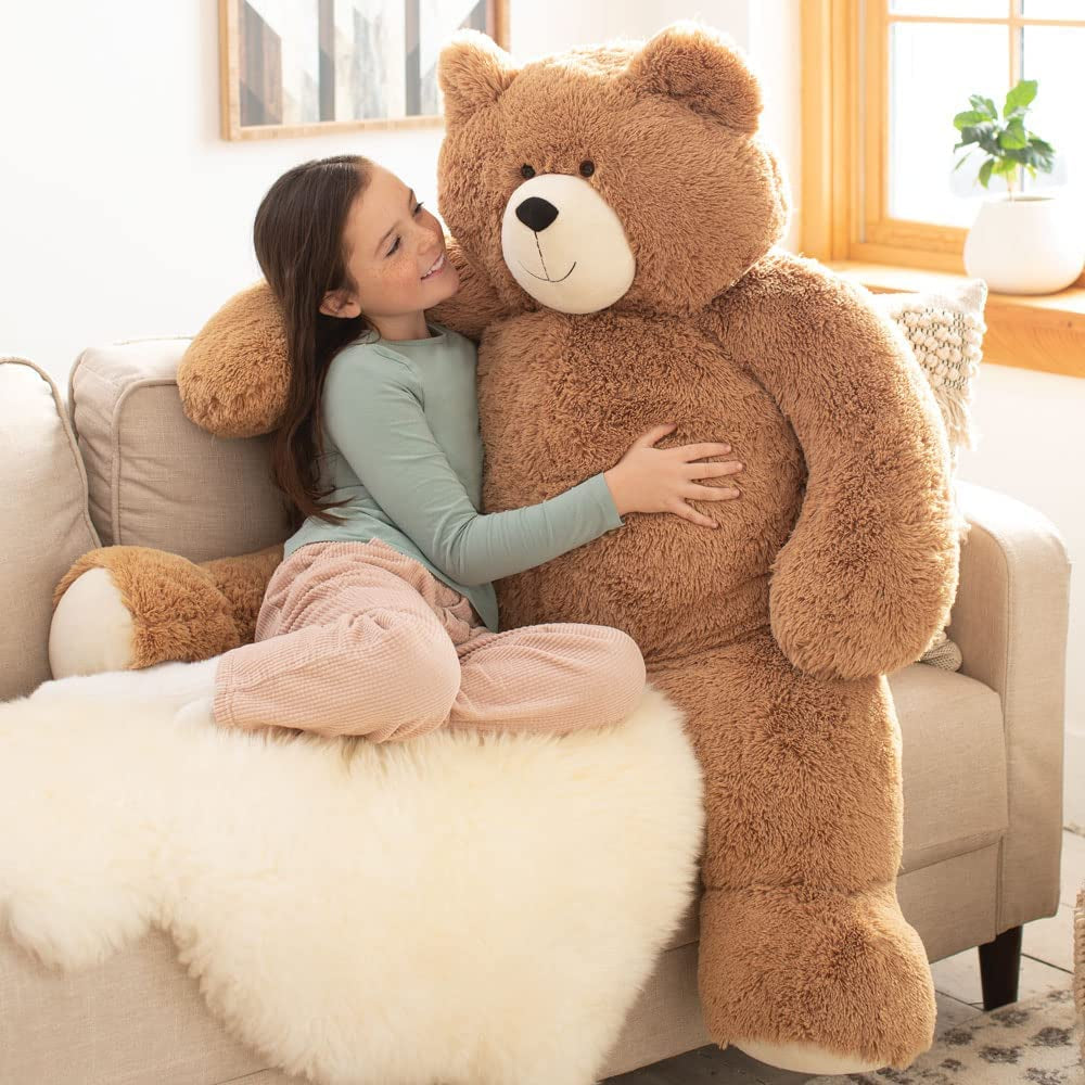Giant Teddy Bear – 4 FT, 48" Large Plush Toy, Giant Stuffed Animal, Soft Brown Bear Gift for Girlfriend, Wife, Anniversary or Birthday – Crafted in the USA