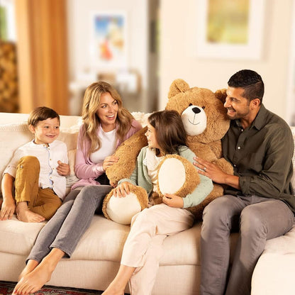 Giant Teddy Bear – 4 FT, 48" Large Plush Toy, Giant Stuffed Animal, Soft Brown Bear Gift for Girlfriend, Wife, Anniversary or Birthday – Crafted in the USA
