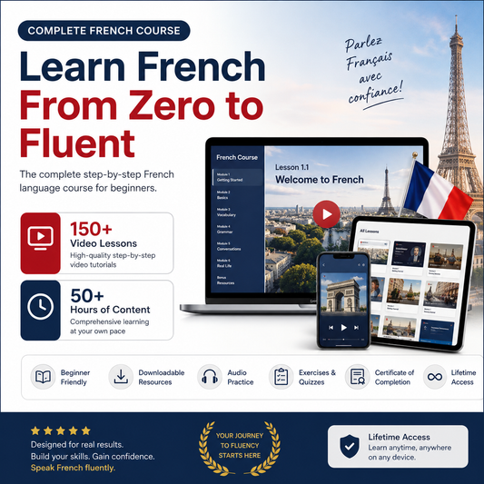 Learn French for Beginners [ 130+ Lessons Video Tutorial] | Learn Language Learning Course