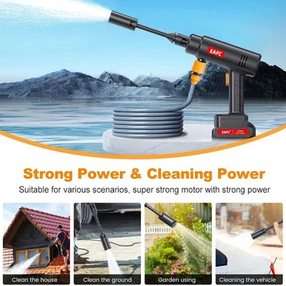 60Bar Electric Cordless High Pressure Car Wash Gun Washer Supplies Foam Generator Spray Cleaner Car Wash Cleaning Machine