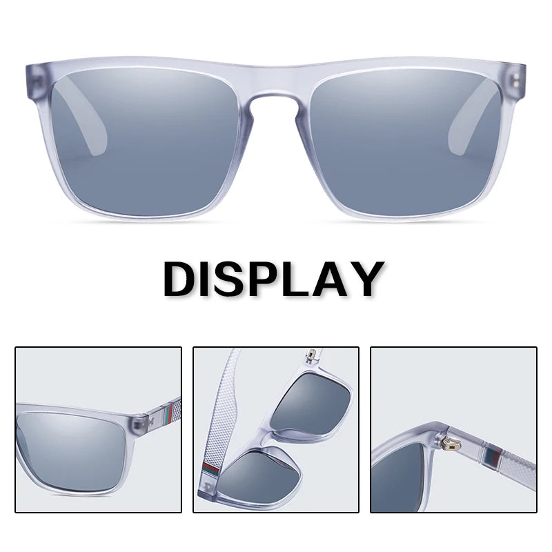 Fashion Square Vintage Polarized Sunglasses Men Women Retro Driving Fishing Sun Glasses UV400 Eyewear