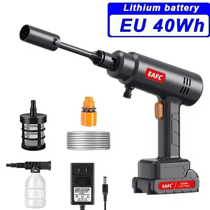 60Bar Electric Cordless High Pressure Car Wash Gun Washer Supplies Foam Generator Spray Cleaner Car Wash Cleaning Machine