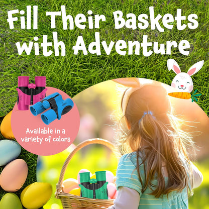 Think Peak - Binoculars for Kids Ages 4-8 - Outdoor Sports - Educational Adventure - 8X21 Compact - Nature Exploration Bird Watching - Green